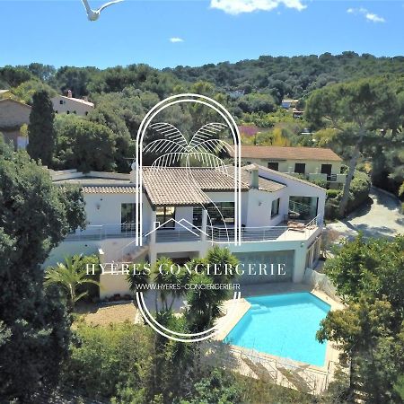 Villa L'Arbanaise Vue Mer Piscine Presqu'Ile Giens By Hc Hyères المظهر الخارجي الصورة