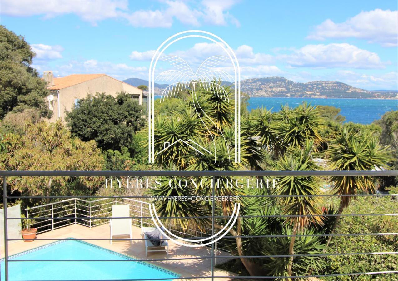 Villa L'Arbanaise Vue Mer Piscine Presqu'Ile Giens By Hc Hyères المظهر الخارجي الصورة