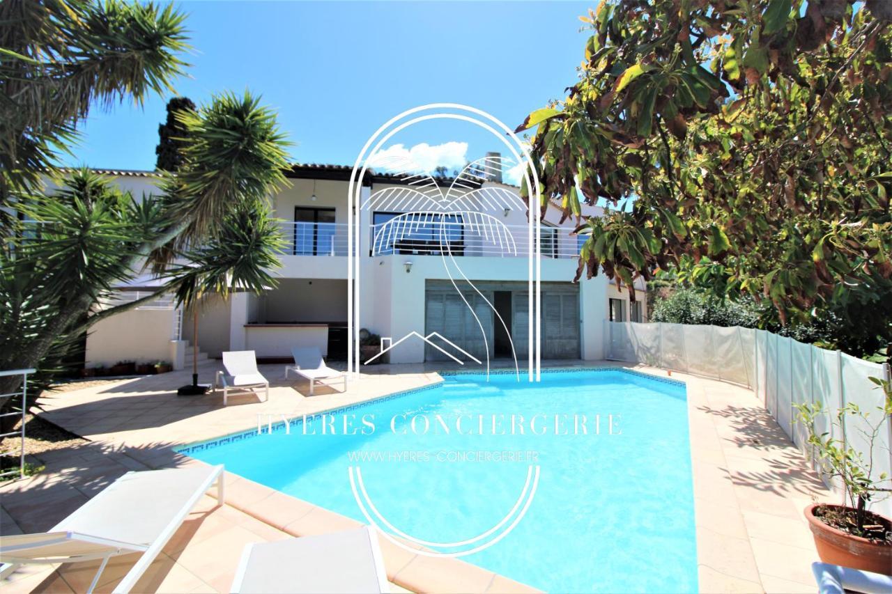 Villa L'Arbanaise Vue Mer Piscine Presqu'Ile Giens By Hc Hyères المظهر الخارجي الصورة